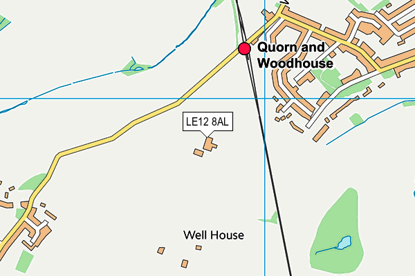 LE12 8AL map - OS VectorMap District (Ordnance Survey)