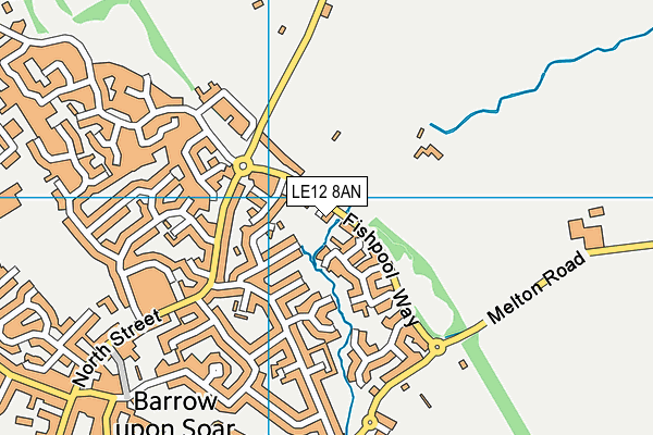 LE12 8AN map - OS VectorMap District (Ordnance Survey)