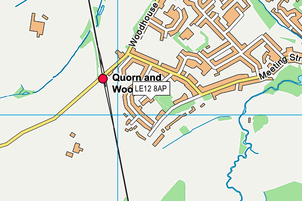 LE12 8AP map - OS VectorMap District (Ordnance Survey)