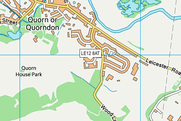 LE12 8AT map - OS VectorMap District (Ordnance Survey)