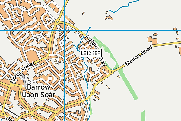 LE12 8BF map - OS VectorMap District (Ordnance Survey)