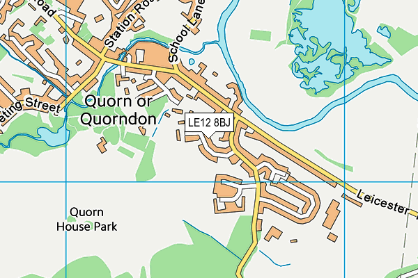 LE12 8BJ map - OS VectorMap District (Ordnance Survey)