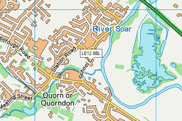 LE12 8BL map - OS VectorMap District (Ordnance Survey)