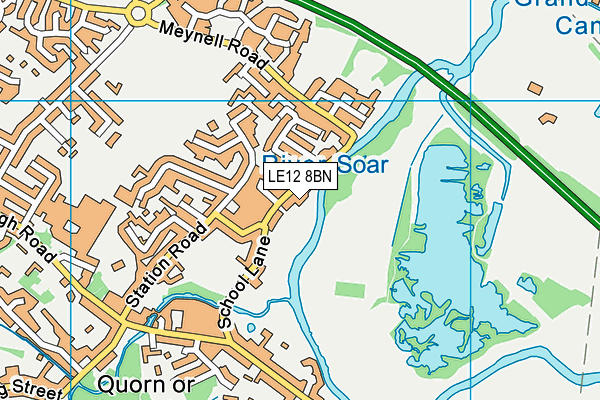 LE12 8BN map - OS VectorMap District (Ordnance Survey)