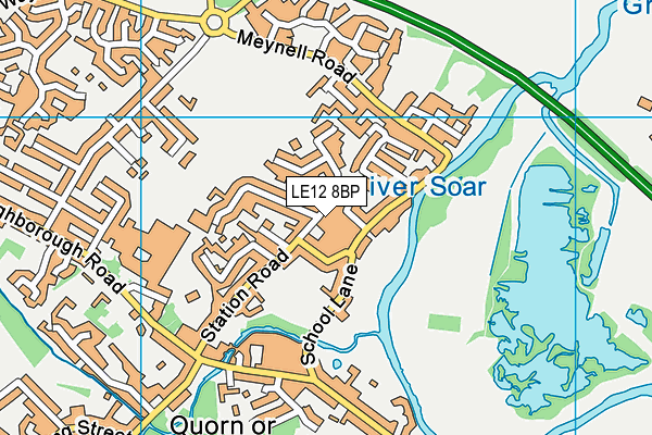 LE12 8BP map - OS VectorMap District (Ordnance Survey)