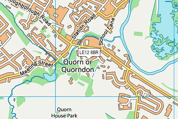 LE12 8BR map - OS VectorMap District (Ordnance Survey)