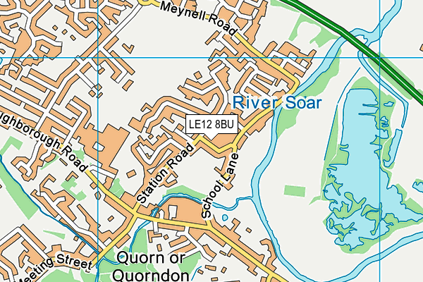 LE12 8BU map - OS VectorMap District (Ordnance Survey)