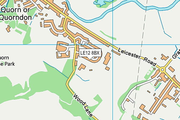 LE12 8BX map - OS VectorMap District (Ordnance Survey)