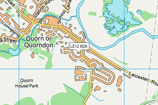 LE12 8DA map - OS VectorMap District (Ordnance Survey)