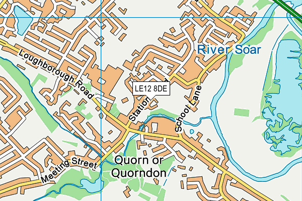 LE12 8DE map - OS VectorMap District (Ordnance Survey)