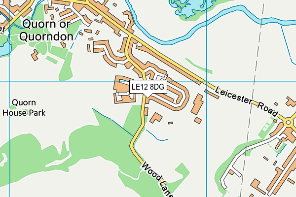 LE12 8DG map - OS VectorMap District (Ordnance Survey)