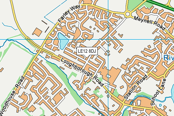 LE12 8DJ map - OS VectorMap District (Ordnance Survey)