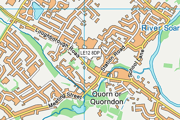 LE12 8DP map - OS VectorMap District (Ordnance Survey)