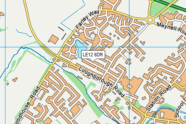 LE12 8DR map - OS VectorMap District (Ordnance Survey)