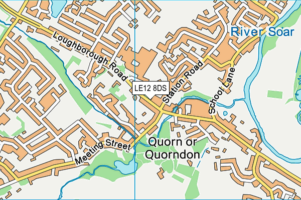 LE12 8DS map - OS VectorMap District (Ordnance Survey)
