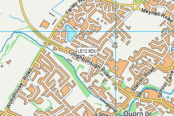LE12 8DU map - OS VectorMap District (Ordnance Survey)