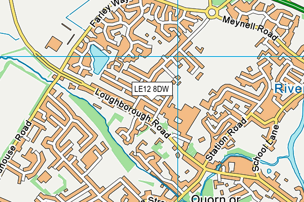 LE12 8DW map - OS VectorMap District (Ordnance Survey)