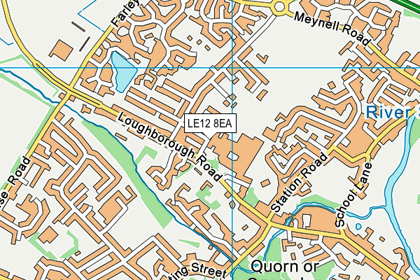LE12 8EA map - OS VectorMap District (Ordnance Survey)