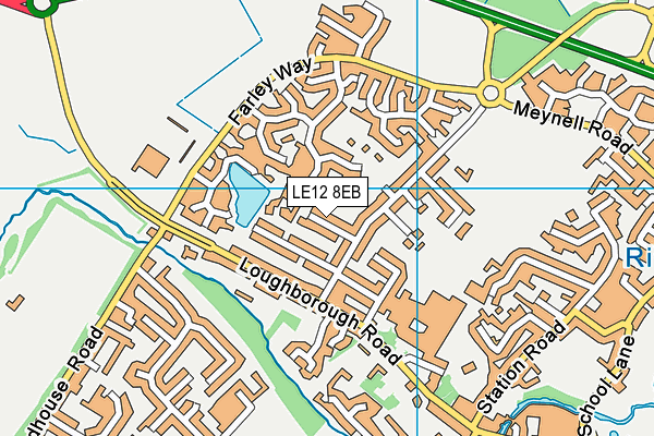 LE12 8EB map - OS VectorMap District (Ordnance Survey)