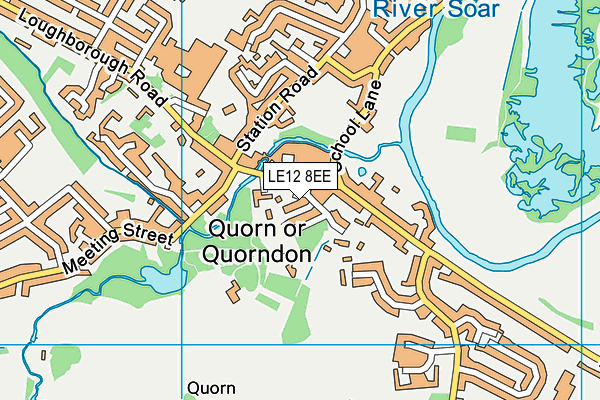 LE12 8EE map - OS VectorMap District (Ordnance Survey)