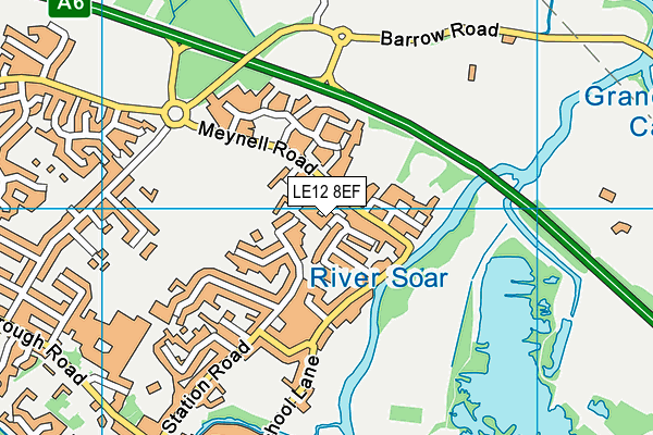 LE12 8EF map - OS VectorMap District (Ordnance Survey)