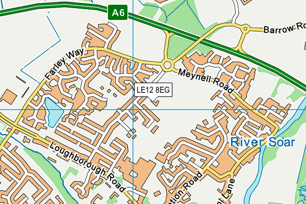 LE12 8EG map - OS VectorMap District (Ordnance Survey)