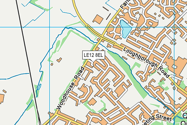 LE12 8EL map - OS VectorMap District (Ordnance Survey)