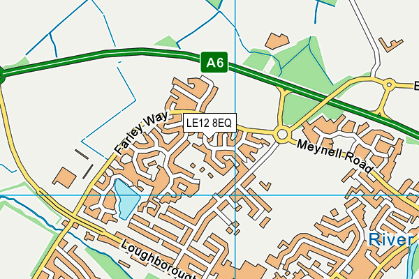 LE12 8EQ map - OS VectorMap District (Ordnance Survey)