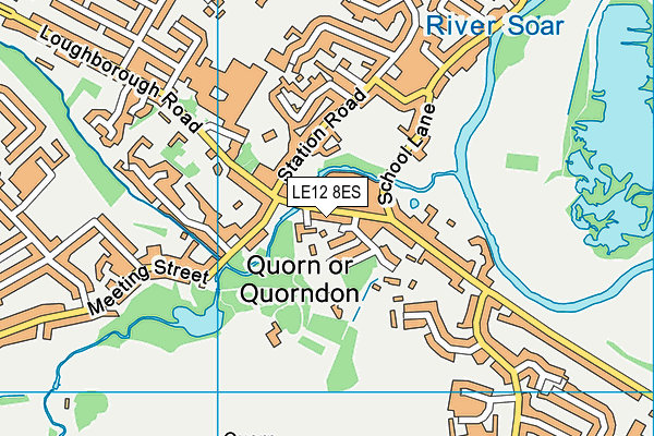 LE12 8ES map - OS VectorMap District (Ordnance Survey)