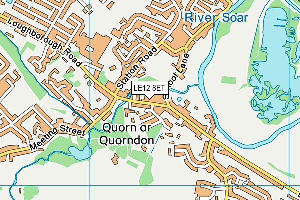 LE12 8ET map - OS VectorMap District (Ordnance Survey)