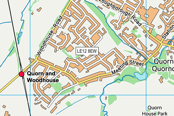 LE12 8EW map - OS VectorMap District (Ordnance Survey)