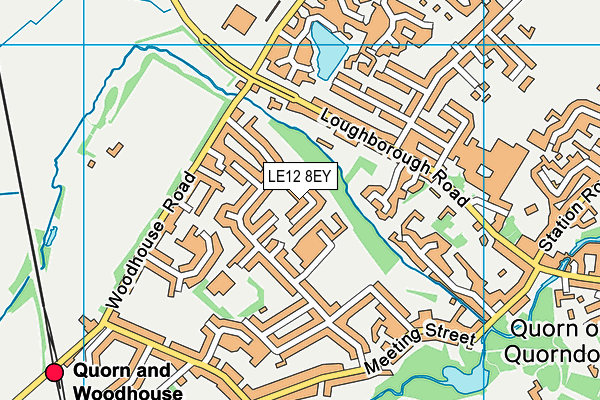 LE12 8EY map - OS VectorMap District (Ordnance Survey)