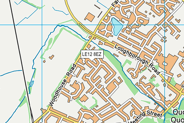 LE12 8EZ map - OS VectorMap District (Ordnance Survey)