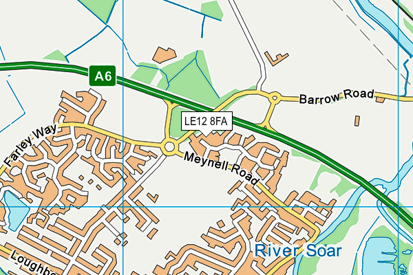 LE12 8FA map - OS VectorMap District (Ordnance Survey)