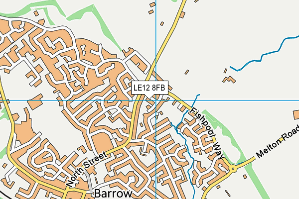 LE12 8FB map - OS VectorMap District (Ordnance Survey)