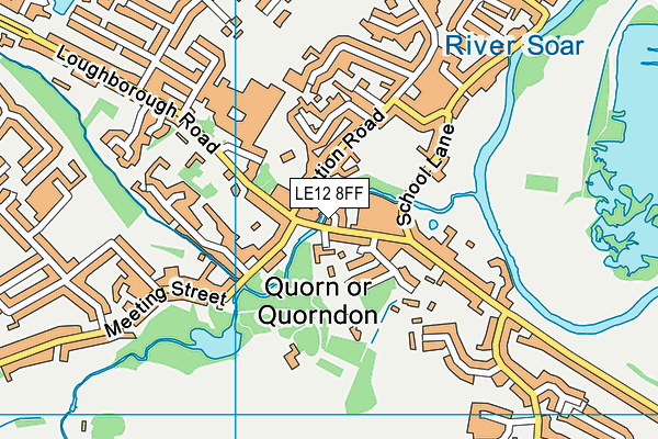 LE12 8FF map - OS VectorMap District (Ordnance Survey)