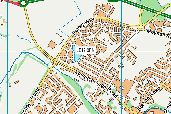 LE12 8FN map - OS VectorMap District (Ordnance Survey)