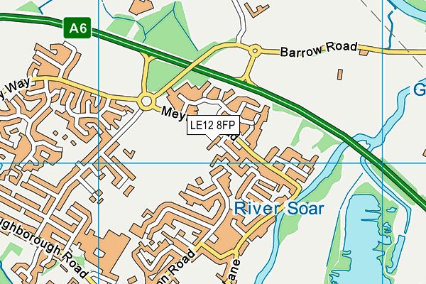 LE12 8FP map - OS VectorMap District (Ordnance Survey)