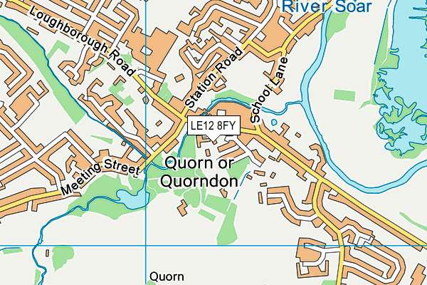 LE12 8FY map - OS VectorMap District (Ordnance Survey)