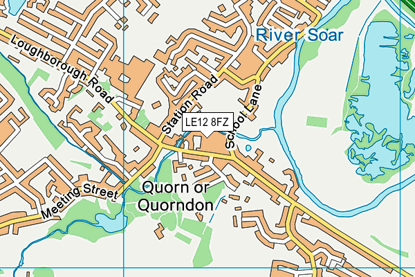 LE12 8FZ map - OS VectorMap District (Ordnance Survey)