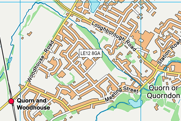 LE12 8GA map - OS VectorMap District (Ordnance Survey)