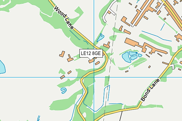LE12 8GE map - OS VectorMap District (Ordnance Survey)