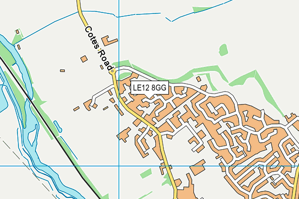 LE12 8GG map - OS VectorMap District (Ordnance Survey)