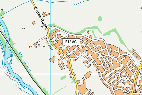 LE12 8GL map - OS VectorMap District (Ordnance Survey)