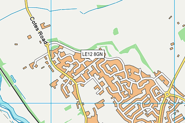 LE12 8GN map - OS VectorMap District (Ordnance Survey)