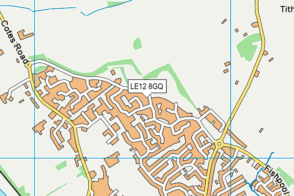LE12 8GQ map - OS VectorMap District (Ordnance Survey)