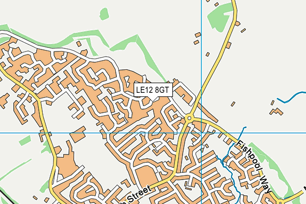 LE12 8GT map - OS VectorMap District (Ordnance Survey)