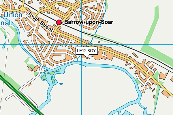 LE12 8GY map - OS VectorMap District (Ordnance Survey)