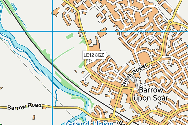 LE12 8GZ map - OS VectorMap District (Ordnance Survey)