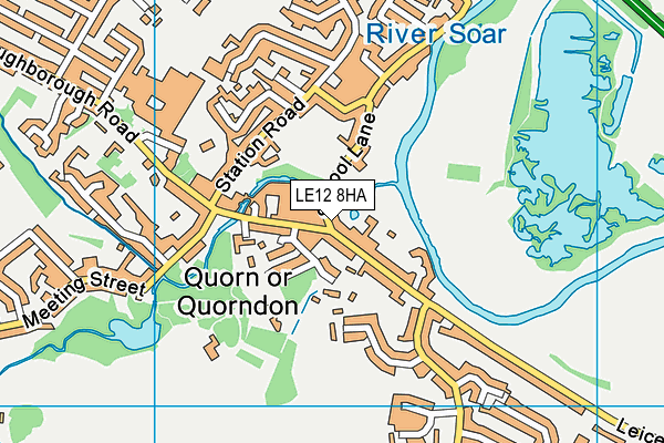 LE12 8HA map - OS VectorMap District (Ordnance Survey)